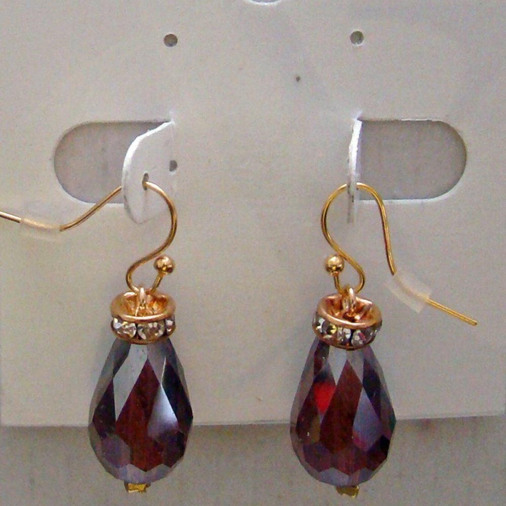 Style & Company Gold Tone Faux Stone Dangle Earrings